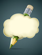 creative artistic concept pencil in cloud vector illustration creative artistic concept pencil in cloud vector illustration