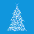 blue christmas tree bubbles