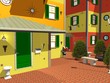 Piazza Architettura Città Scorcio-Little Town Square View-3D