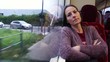 femme dans le train