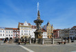 Fountain Samson in Ceske Budejovice, Czech Republic