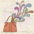 Woman bag with abstract element