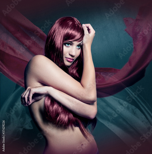 Photo: elegante Frau mit roten Haaren - Frisur/hairbeauty 18 elegante Frau mit roten Haaren - Frisur/hairbeauty 18