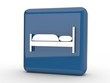Button Hotelbett blau