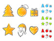 Christmas icons scribble Christmas icons scribble
