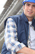 Construction worker with reinforced concrete