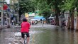 Street under flood in Bangkok Thailand Street under flood in Bangkok Thailand