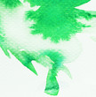 Photo: Abstract green watercolor on paper Abstract green watercolor on paper