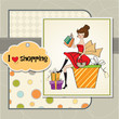 pretty young woman who is happy that she went shopping