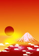 Red Fuji Mt. vector image