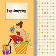 pretty young woman who is happy that she went shopping