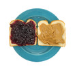 Open face peanut butter jelly