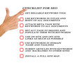 Presentation of SEO checklist