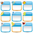 blue web boxes with symbols blue web boxes with symbols