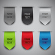 Vector Bookmarks - Ribbons Vector Bookmarks - Ribbons