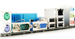 back panel computer motheboard