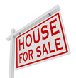 House for Sale White Sign Advertise Home Real Estate