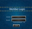 Vector login background with blue jeans motive