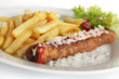 Frikandel Spezial mit Pommes frites