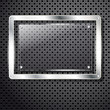 Metal background with glass frame for your text