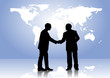 Two businessmen shaking hands ,vector image Two businessmen shaking hands ,vector image