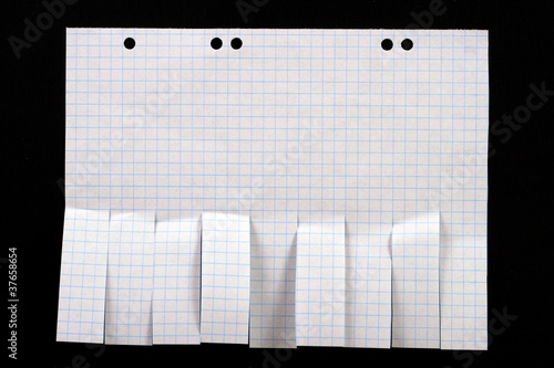 Photo: blank ad paper with cut slips blank ad paper with cut slips