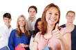 erfolgreiche studentengruppe