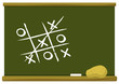 tic tac toe game on chalkboard tic tac toe game on chalkboard