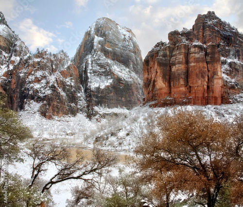 Foto: Winter Snow At Zion National Park, Utah Winter Snow At Zion National Park, Utah