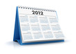 Calendar 2012 in white background
