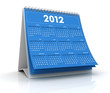 Calendar 2012 in white background