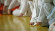 Karate Kids in line