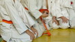 children in karate training at the gym