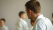 Martial arts instructor training children
