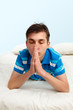 Teenager praying