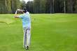 Playing golf