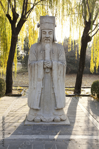 Photo: Statue Of A Chinese Emperor In The Sacred Way Of The Ming Tombs Statue Of A Chinese Emperor In The Sacred Way Of The Ming Tombs