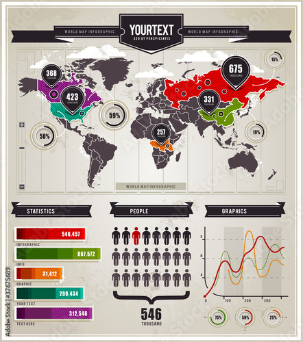 Vector: Vector set of infographics elements. Vector set of infographics elements.