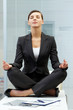 Meditating on table