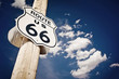 Historic route 66 route sign