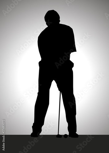 Vector: Vector illustration of a golfer Vector illustration of a golfer