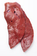 Fresh raw veal liver slices