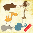 Set of wild animals