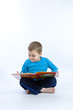 reading a book