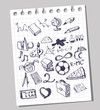 Back to school - set of school