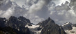 Panorama cloudy mountains