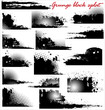 grunge black splat - set