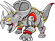 Robot Cyobrg Triceratops Dinosaur Vector Illustration Robot Cyobrg Triceratops Dinosaur Vector Illustration