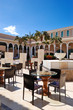 Outdoor restaurant at luxury hotel, Tenerife island, Spain