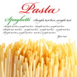 Italian pasta on the white background.